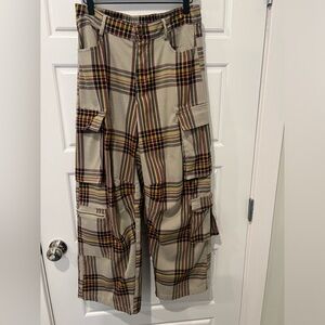 Urban Outfitters Plaid relaxed fit cargo pants